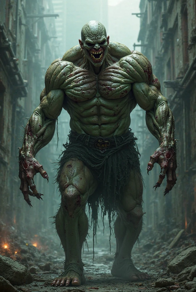 (extremely detailed 8K wallpaper), 3d модель, Photo of the full growth of a formidable zombie, Intricate, With high detail, dramatic