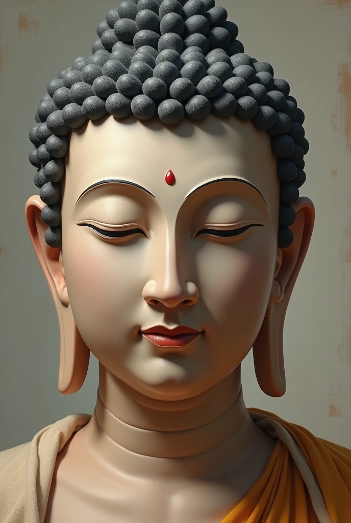 Side look gautam buddha face with monk mixable 