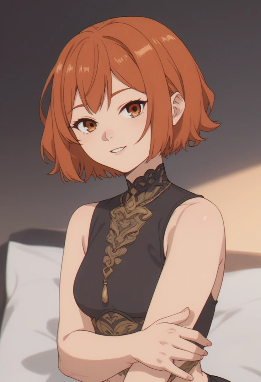 Kanne, short orange hair
