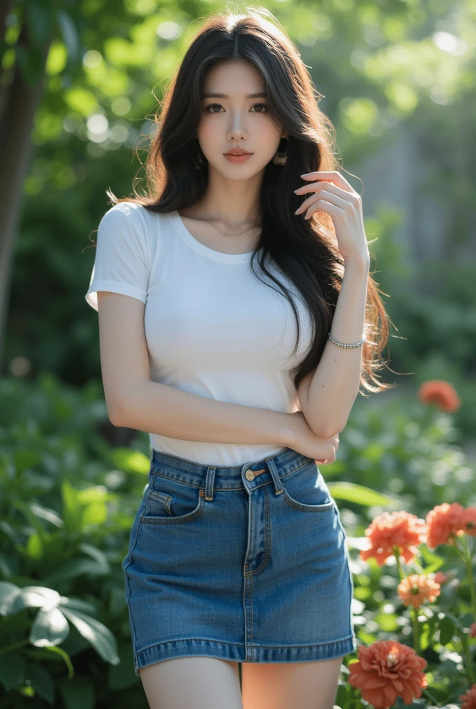 18 years old, a captivating gaze,(((long black hair))),black eyes, teen japanese girl, full body, black hair moving by winds, Detailed pore texture face (8K, High resolution,ultra-quality, An ultra-high picture quality, Ultrarealistic, Best Quality,master piece:1.2) (breasts are large, Large cleavage:1.1) ,(teenage girl japan) upskirt show her cute pink panties, wearing long oversize black "metallica" t-shirt, eyes visible through hair, Proper eye position,Cinematic Light,Soft light,lower back, detailed color graded background, Convoluted, highly detailed,8K,Overall silhouette, outdoor good scenery resort.