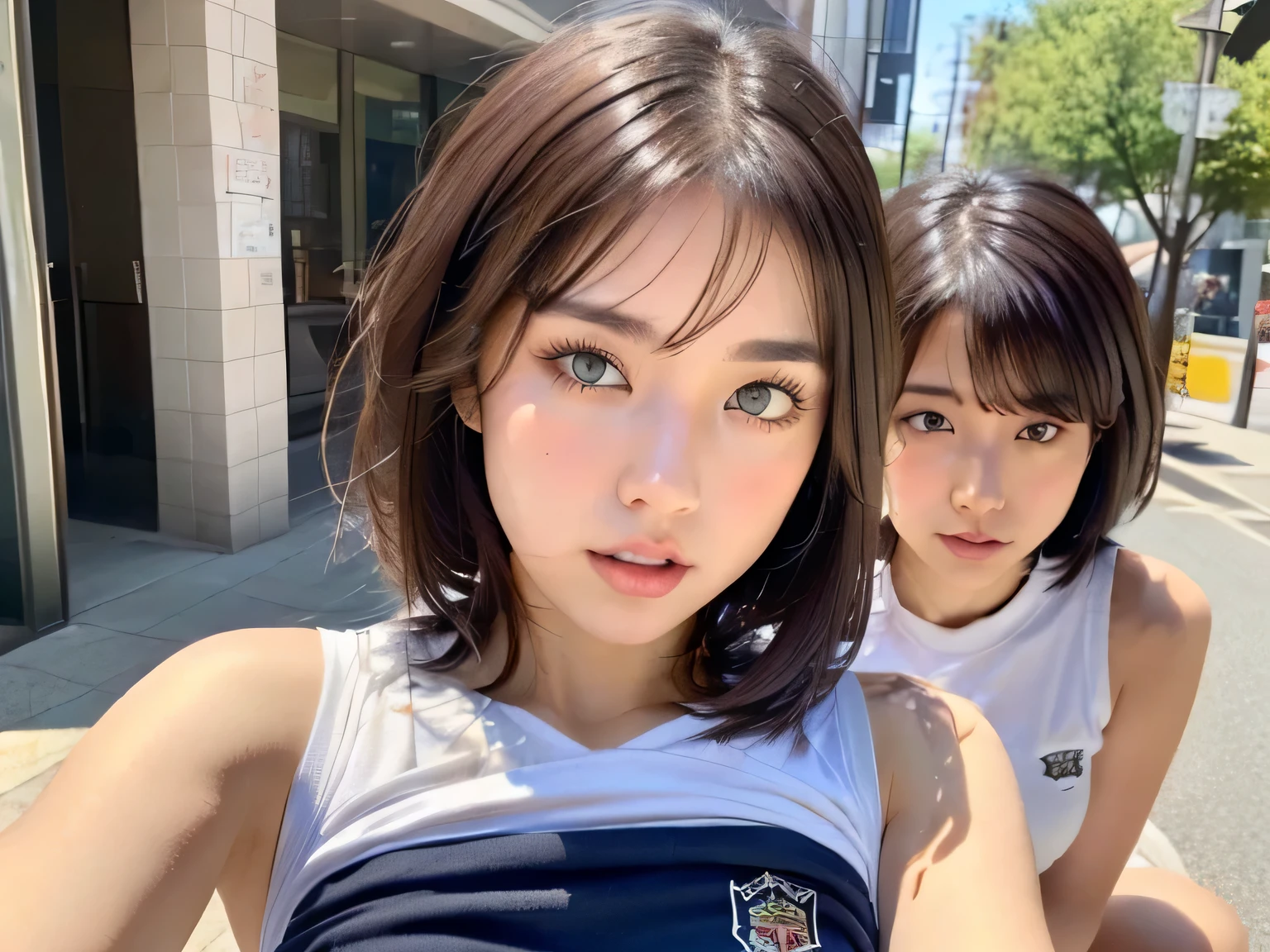 8k、particle、Ultra-high resolution、Realistic、beautiful、 (freckles:0.2)、皮膚のmud、Acne、皮膚のmud、mud、Fluff、Acne、Bloodstain、impurities、 Anatomically correct、close、What would happen if a 16-year-old girl met her own clone????Story: クローンとStoryす、自分自身との類似点や相違点についてStoryし合うことで、.、.、.、.、.、.、、It's an opportunity to gain a deeper understanding of yourself.........。The clones love each other、I try to treat you as a friend.: Accepting a clone as a friend、We have common hobbies and interests、I enjoy building new relationships。 Thinking about life choices: After the encounter with the clones、You may be reconsidering your own life direction and goals..。The clone may suggest possibilities and options for you..。 Conduct research and studies: The existence of clones、To gain a deeper understanding of its ethical and biological characteristics。。.。.。future, May be actively involved in the development of cloning technology and ethical issues.。 Cloning Support: Pure、Pure、Pure、Pure、Also、Also、Also、It could potentially provide clones with the support and guidance they need to live their own lives.。.。.。.。.。.。..。.。どうやって一緒に暮らすかをStoryし合う、It's important to pursue each other's happiness、The important thing is、How can I use this encounter to grow and deepen my life???????..。