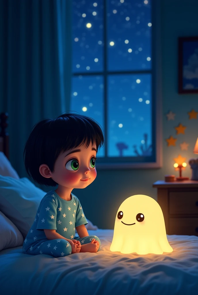 one in a child&#39;s room playing with a ghost 