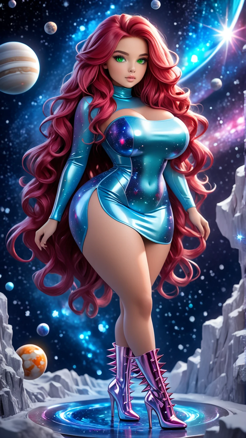 [Nicolette Shea|Kitty Summers], (slingshot swimsuit:1.2), red hair styled in loose waves, analog style, woman, (thepit bimbo:1.2)), blue eyes, gold hoop earrings, detailed, skin texture, (silicon lips:1.3), full body perspective, centered, tan skin, looking at viewer, 8k, highly detailed, glossy, symmetric, realistic, photo-realistic, cleavage focus, pout, mini panties, wide hips, church background, glowing skin, breast enlargement, black arm sleeve gloves, cameltoe, huge breasts, nun hood, cross necklace, bubblebutt, huge lips, black thigh high boots, gold outline, eyelashes, eyeshadow, 1girl, (massive lips: 1.3), (gigantic lips: 1.3), in frame, (dreamlikeart style:1.4), navel, milf, feminine,
