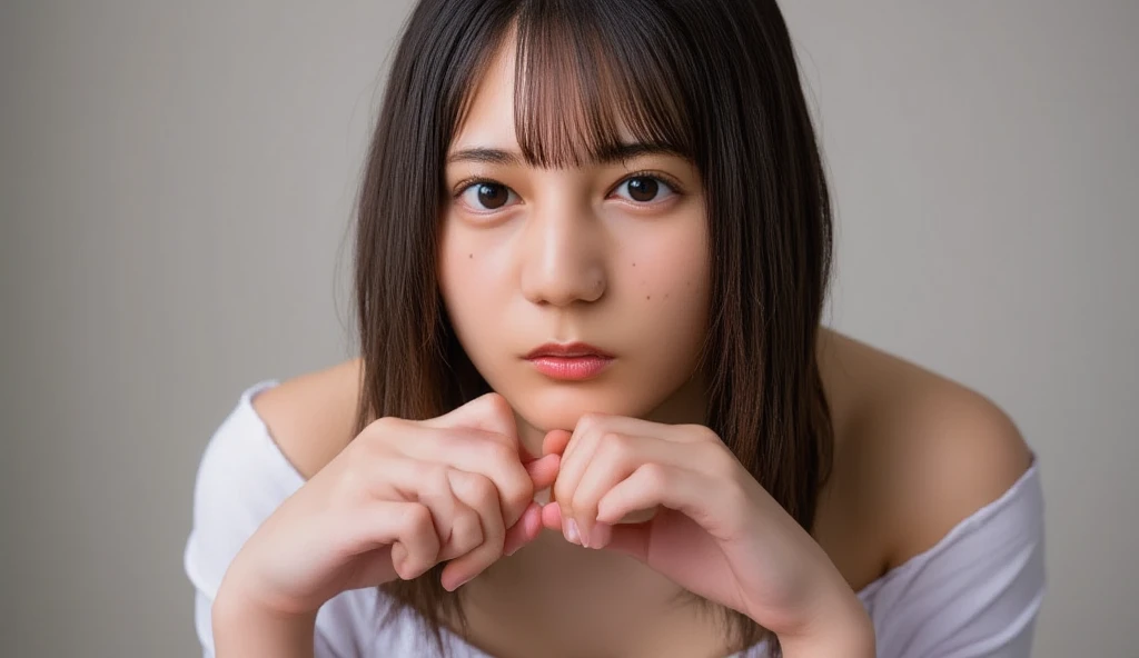 ((top-quality、8K、​masterpiece:1.5))、One girl、(Unhealthy face)、(Letter to)、Blunt bangs、(Lots of bangs:1.4)、(full body Esbian:1.4)、(Symmetrical face)、hyperdetailed face、Ultra detailed mouth、A detailed eye、Detailed ears、Slim Faces、(undergarment)、(From below)、(Black straight long hair:1.2)、Ahoge:1.3)、the background is blurred、lipgloss、Shower room、full body、bright blue lace bra、see-through,Japanese high school girl、(15 year old girl:1.5)、thigh visible、In the shower、frontage,(Tears:1.5)、(Wet:1.2)