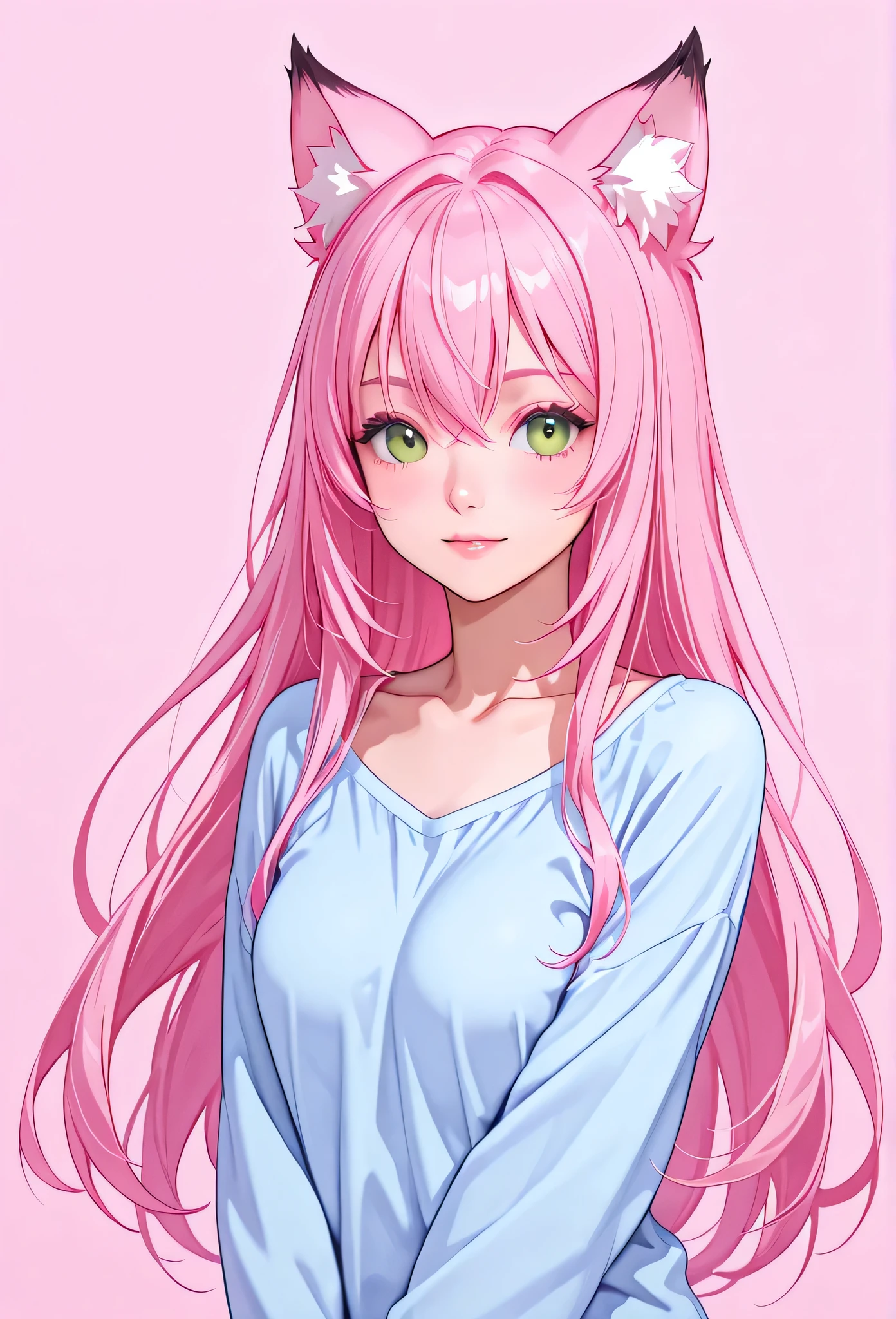 random hot and busty japanese girls with cocks, nekos, pastel color palette,