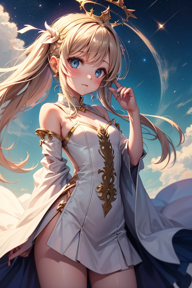 (Full body posing:1.5), (colorful:1.2), Dynamic angle, (extremely detailed CG unity 16k wallpaper:1.1), (Denoising strength: 1.45), (tmasterpiece:1.37), ((((ink))), ((watercolor)), world masterpiece theater, (1 girl), anime face, medium_breast, floating, beautiful detailed sky, looking_at_viewers, an detailed organdie dress, very_close_to_viewers, bare_shoulder, golden_bracelet, focus_on_face, messy_long_hair, veil, upper_body, lens_flare, light_leaks, bare shoulders, detailed_beautiful_Snow Forest_with_Trees, spirit, grey_hair, White clothes, ((Snowflakes)), floating sand flow, navel, (beautiful detailed eyes), (8k_wallpaper), depth of field, ((illustration)), god rays, sparkle, glowing light, ((best quality))