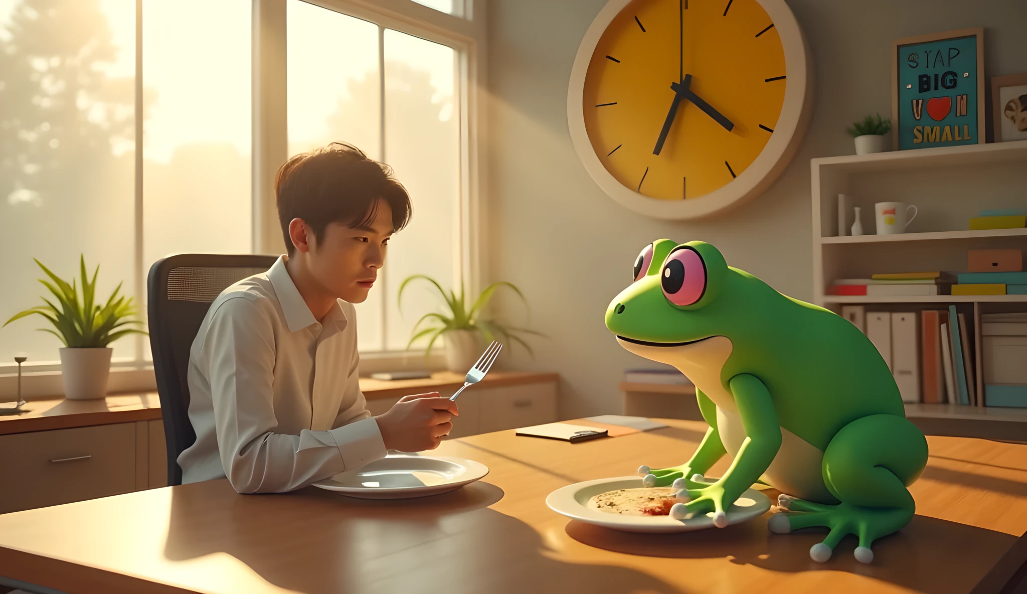 Cartoon frog blue play game --auto