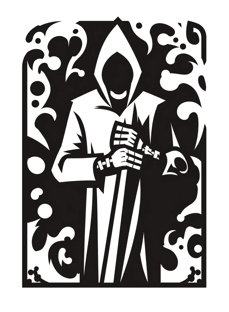 Vector art, tarot cards, death - SeaArt AI