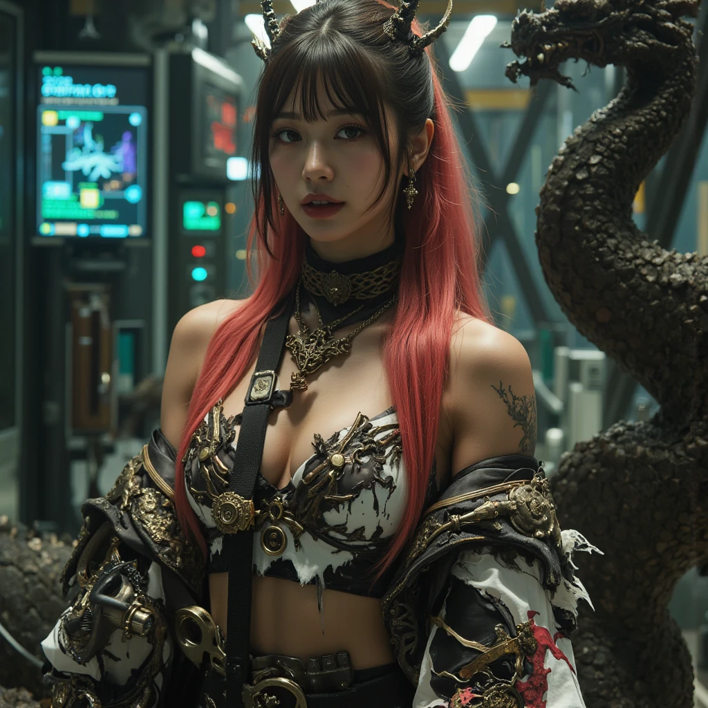 Best quality, masterpiece, ultra high res, (photorealistic:1.4), absurdres, (a best long shot photo of a mechanical girl), (koh_amberheard:0.8) ,fantasy scifi creature, hyper realistic, steampunk, intricate design, insanely detailed, fine details, SteamPunkAI, evenly mix females and males of all ages and races in same proportions, all faces and pictures must be different, use all spectre of your different emotions from happiness to anger, do what you want and how you want,