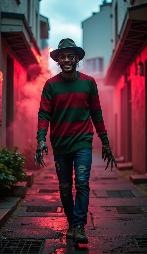 Green Haired Teenage Man Wearing a Pumpkin Costume Using Plants to Attack