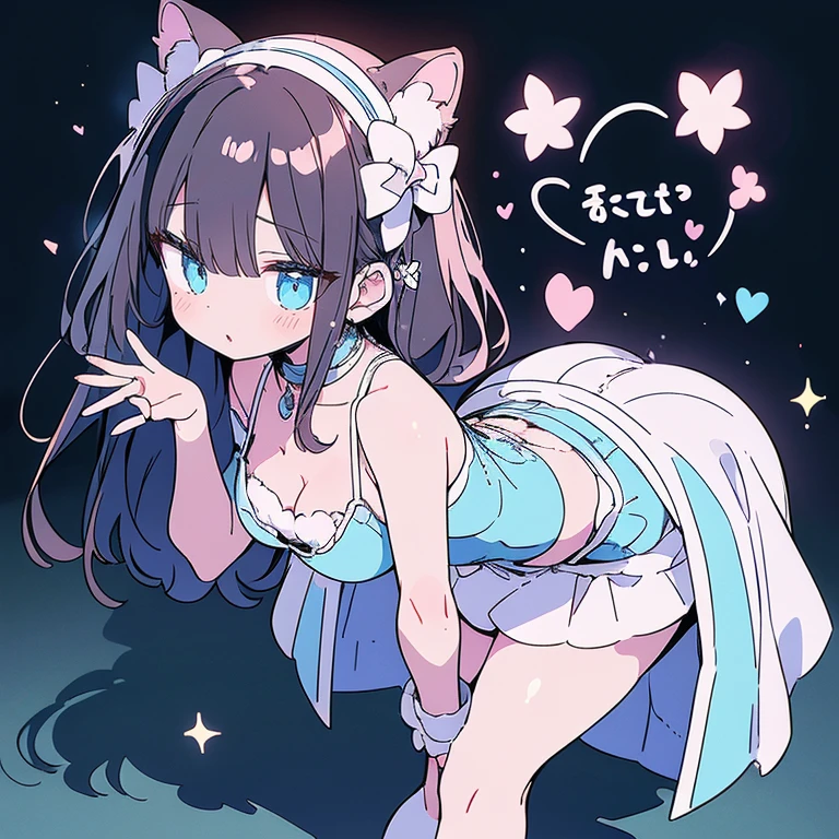 girl,horse ears,short hair,Ribbon hair ornament,horse tail,topless,,chest,Are standing,pussy,