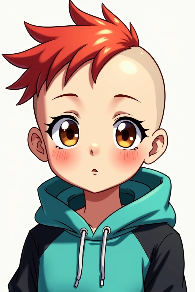 (((Masterpiece))), best quality, cowboy shot, perfect anatomy, (detailed face), outdoors, sunny, warm sunlight, painterly)) 1boy, shota, solo, smile, shotacon, ((shaved head)), cute