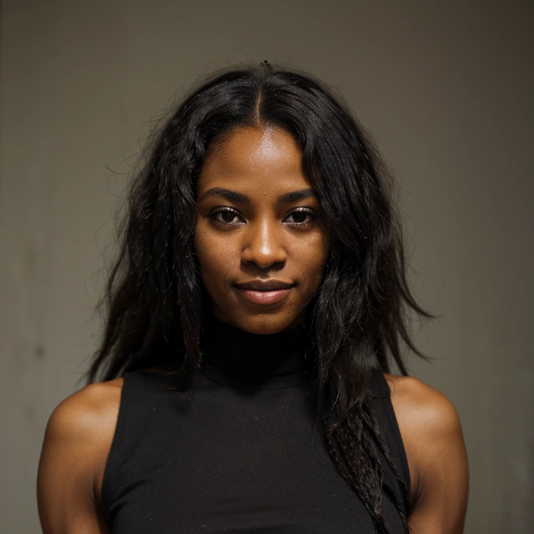 Caila, Alone, Realistic, black girl, ((25-year-old girl)), mature, african american young woman, young black woman, dark-skinned,