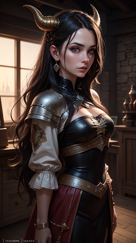 Gorgeous and beautiful Elven warrior queen tarot card, Fractal Magic, Travis Charest-style illustrations, Ink line art, Poster, Elle Fanning Model, society, Fantasy art, detailed illustration, Mysterious, Botanical masterpiece, detailed, Ultra-realistic, Elements of symbolism and surrealism, Intricate Design, Intertwined, Beautiful woman, Flowers, pastel、Lavish Armor and Cape、Hand guard、Manikia、smile、Place your hand on the hilt of the sword