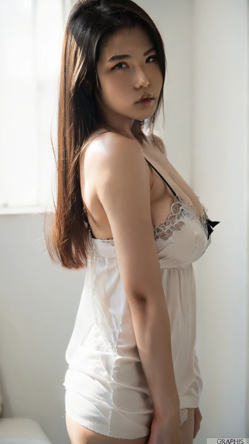 hightquality、masterpiece、ultra res、cute girl face、kitchin、barechested、pinafore、Naked apron、full bodyesbian、Famous actresses of Japan、very beautiful face