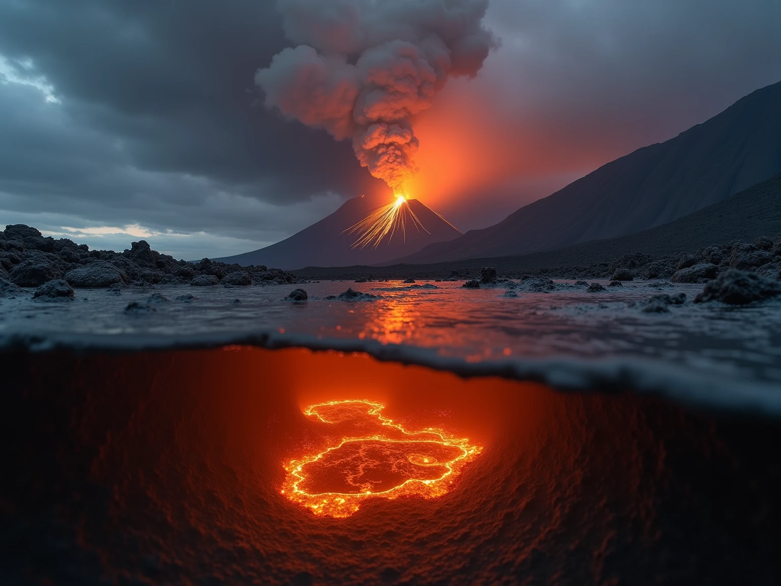 Vulcão Anak Krakatau, filho do krakatoa, irrompeu perto de um barco navegando no oceano, formation of volcanic islands, The 6 hours of Namhã, Morning sun, sky with few clouds,,amazing volcanic eruption, Krakatoa volcano eruption, Anak volcano exploding, volcanic eruption, Erupting volcano, active volcano, volcano setting, vulkan, volcano erupting in the distance, vulkan, lava!!!, with a volcano in the background, reflecting an erupting volcano, volcano in background, volcanic, volcano in background