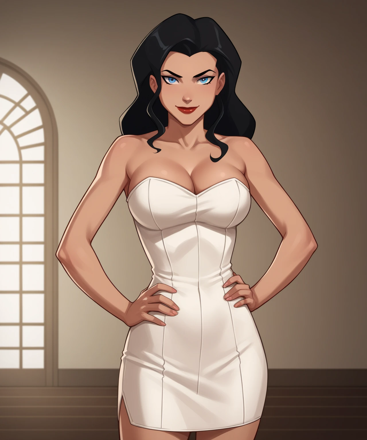 1 beautiful girl, wedding, (photorealism: 1.3) standing shot, Santorini, standing in front of (blue sea), (perfect breasts, wide hips, hip dips, slendered abs), white wedding dress, wedding decoration, masterpiece, diffused soft light, portrait, best Quality, (Perfect Face: 1.4), Hyper-realistic high details, complex realistic simulation style photos, movie lighting, studio shots, elegant poses, (medium close-up)