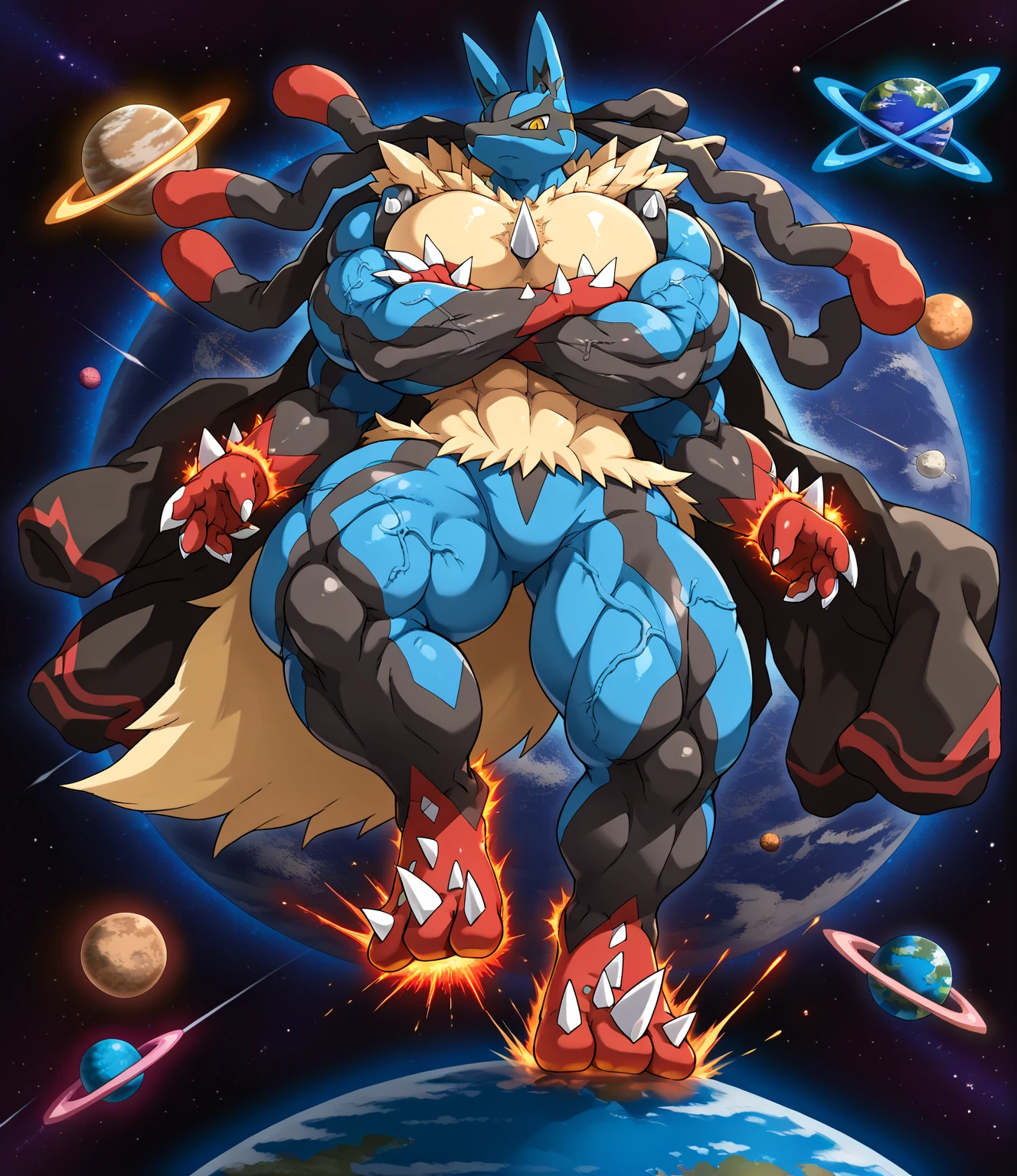 Pokemon, Flareon, Female, extremely powerful, muscular, muscles, shirtless, clothesless, powerful abs, powerful arms, Anthro Female Flareon, powerful muscles, powerful pecs, powerful legs, muscular abs, muscular pecs, muscular arms, muscular legs, ripped body, ripped muscles, buff, very buff, massive muscles, thick muscles, thick pecs, thick abs, thick, legs, thick arms, extremely buff, sexy body, Gigantic muscles, Gigantic body, Kaiju size body, universe size body, Galaxy size breast, gigantic biceps, Gigantic breasts, extreme strength, extreme powerful, absorbing reality, growth absorb, growing bigger, growing stronger, growing powerful, growing muscles, growing breast, Gigantic tits, Gigantic breast, growing hyper, flexing, mega breast, mega evolved, Mega evolution, Mega Flareon, hyper, hyper breast, hyper buff, hyper muscles, goddess power, leaking milk, Giant, ripping time-space, ripping through reality, outgrowing reality, destroying reality