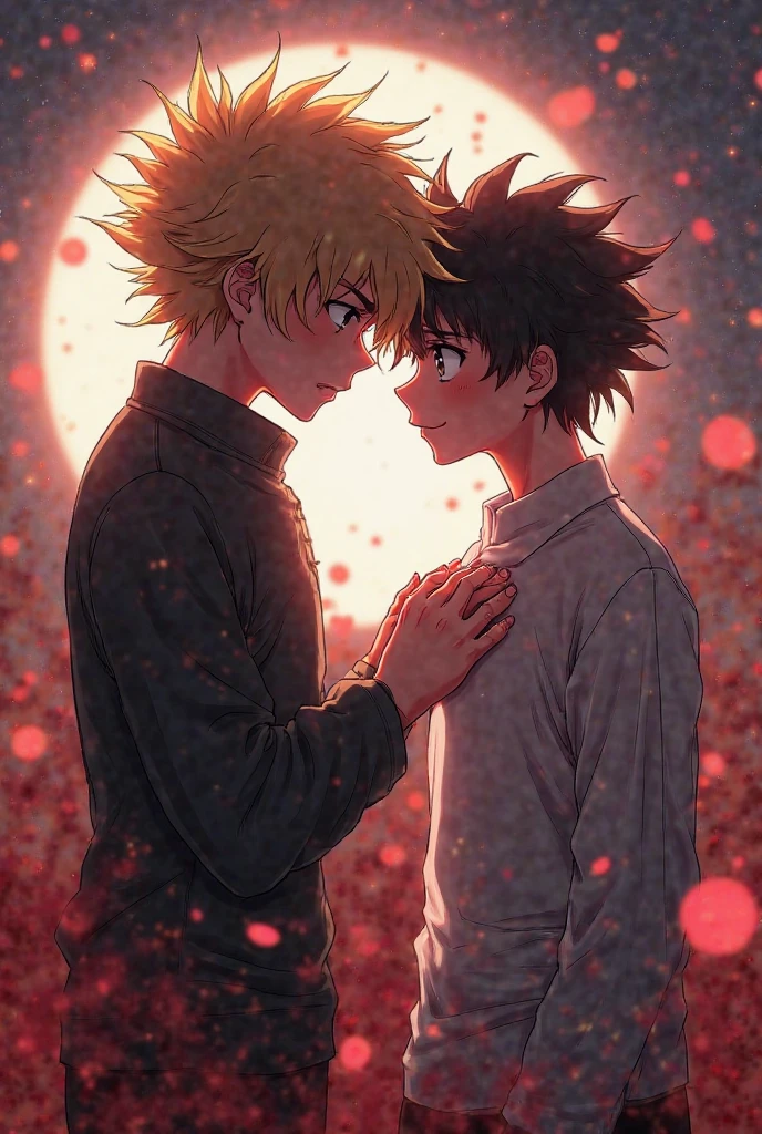 Make bakugo and deku kissing each other