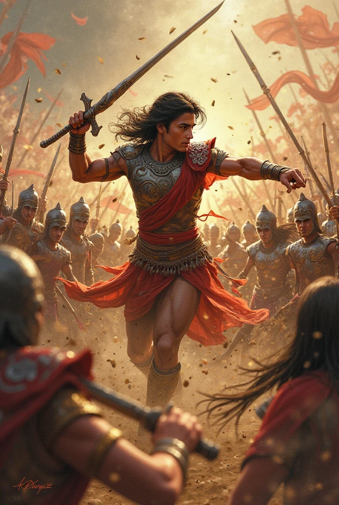 Mahabharat intresting part in hindi 100words abhimaniyu war