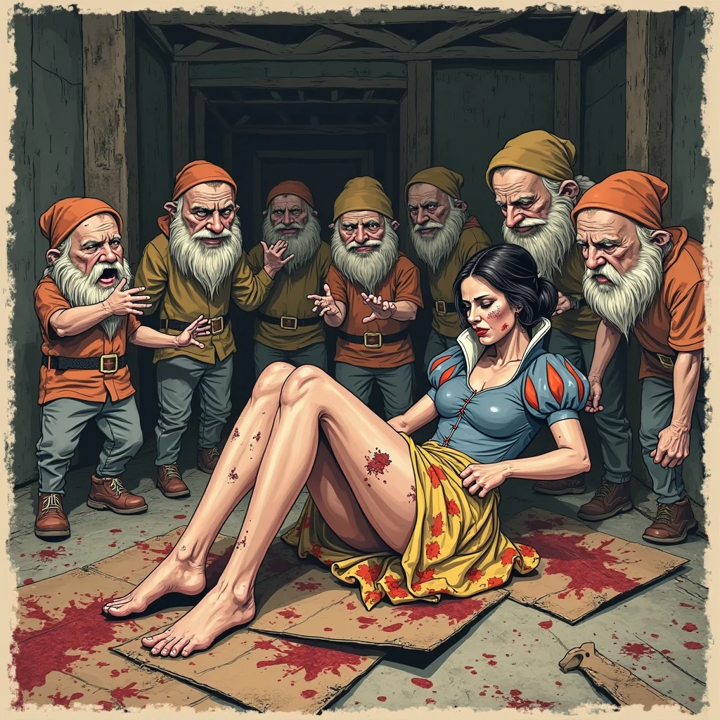 score_9, score_8_up, score_8, 1girl, skinny girl, megumin, naked, legs spread, ahegao, crying, full body, giant bite wounds on body, bleeding, bite mark,missing body chunk, wounds open, stabbed, vagina, gore, bruised body, gangbang, bukkake, anal, vaginal, torture, stepping on body, foot on stomach