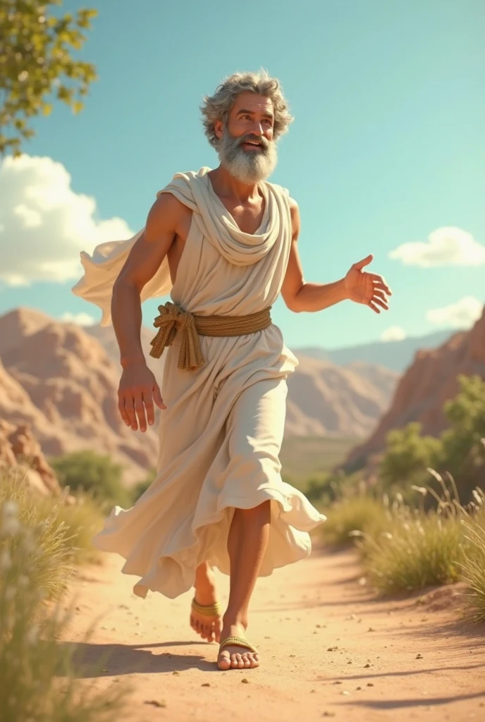 biblical story, Job, skinny elderly man with severe skin disease, one century, ancient Israel, skinhead, shirtless, wilderness, suffering face,