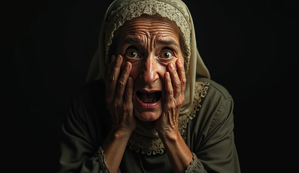 Laughing old lady in white saree scary 