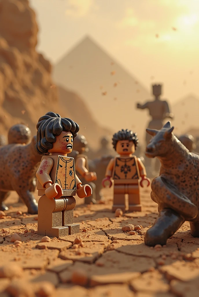 Figuras de barro com forma humana, realista, 8k, cinemactic