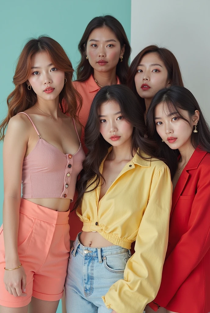 
Debut jacket photo of new 4-member KPOP girls idol group debuting in 2030 Full of individuality