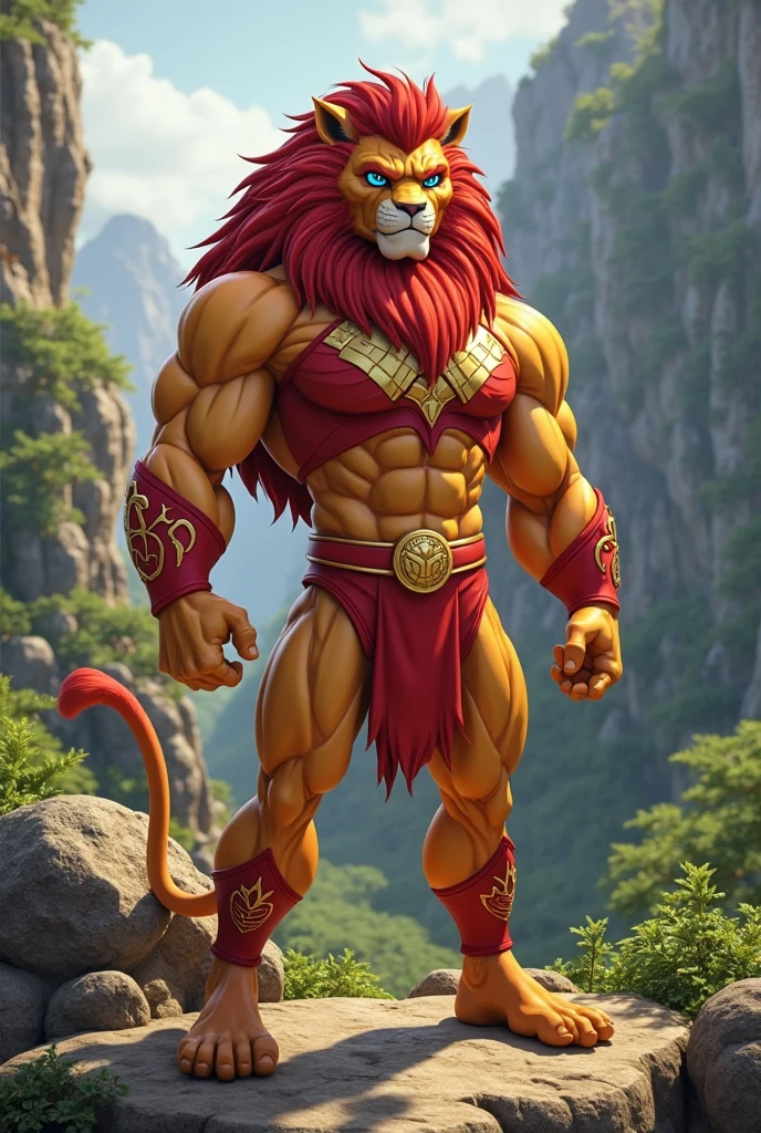Male. Lion. Furry, lion antro), standing, alone, nj5furry, (Lion, huge, huge, young face, ager, bodybuilder body), Lion, ((extremely realistic shadows, masterpiece, extremely detailed, photorealistic)), kemono, young, teen , ((16 years back, solid back, round buttocks, firm and well-formed buttocks, back, broad shoulders, standing on the back, firm buttocks, round buttocks, well-formed buttocks, solid and very muscular back, Lion , ((detailed face)) nose, red eyes, ((detailed eyes)), smile, mischievous smile, mischievous expression, white teeth, mouth slightly open, red tongue, skin, fur, hair, sexy, height 3 meters high , optimal height, body full of muscles, bulging pectorals, bulging abs, Shaolin monk, Buddha temple, huge and defined abs, V-shaped body, thick waist, long legs, strong arms, manly, attractive face, type of attractive, fresh and calm face with a cold smile. , bodybuilder body, topless, huge muscular thighs, bulging biceps, looking at viewer. Unique light source, Sharp shadows, Unique portrait.