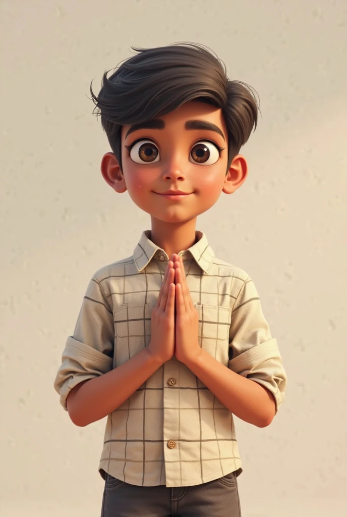 Nepali boy having light black hair The side-parted comb-over and eyes and light skin who looks realistic as possible and human posing Namaste
Creat it like screech
