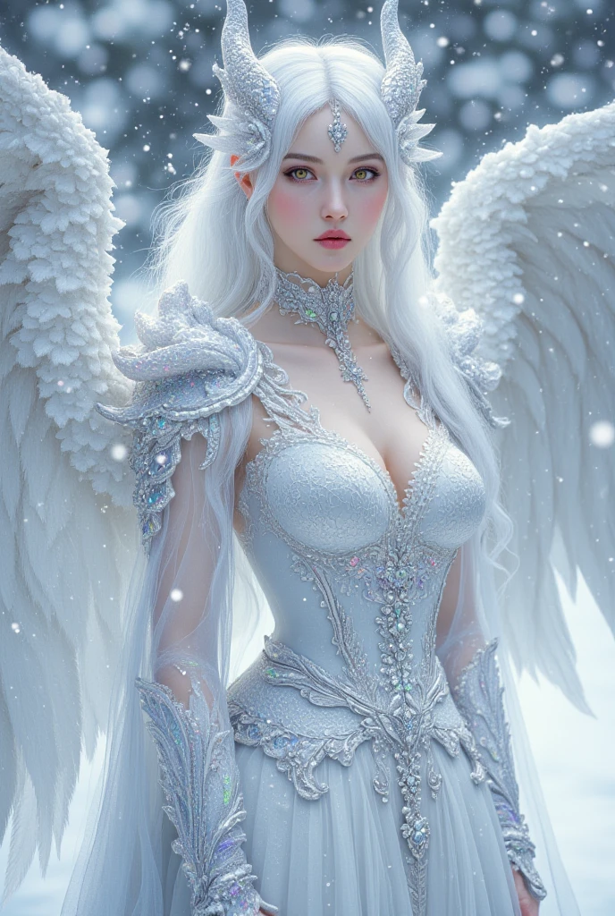 portrait Nicole Scherzinger, princess swan costume, against the background of ice, character portrait, 3 9 9 0 s, long hair, intricate, elegant, highly detailed, digital painting, artstation, concept art, smooth, sharp focus, illustration, art by wlop, charlie bowater and alexandra fomina, 36 k