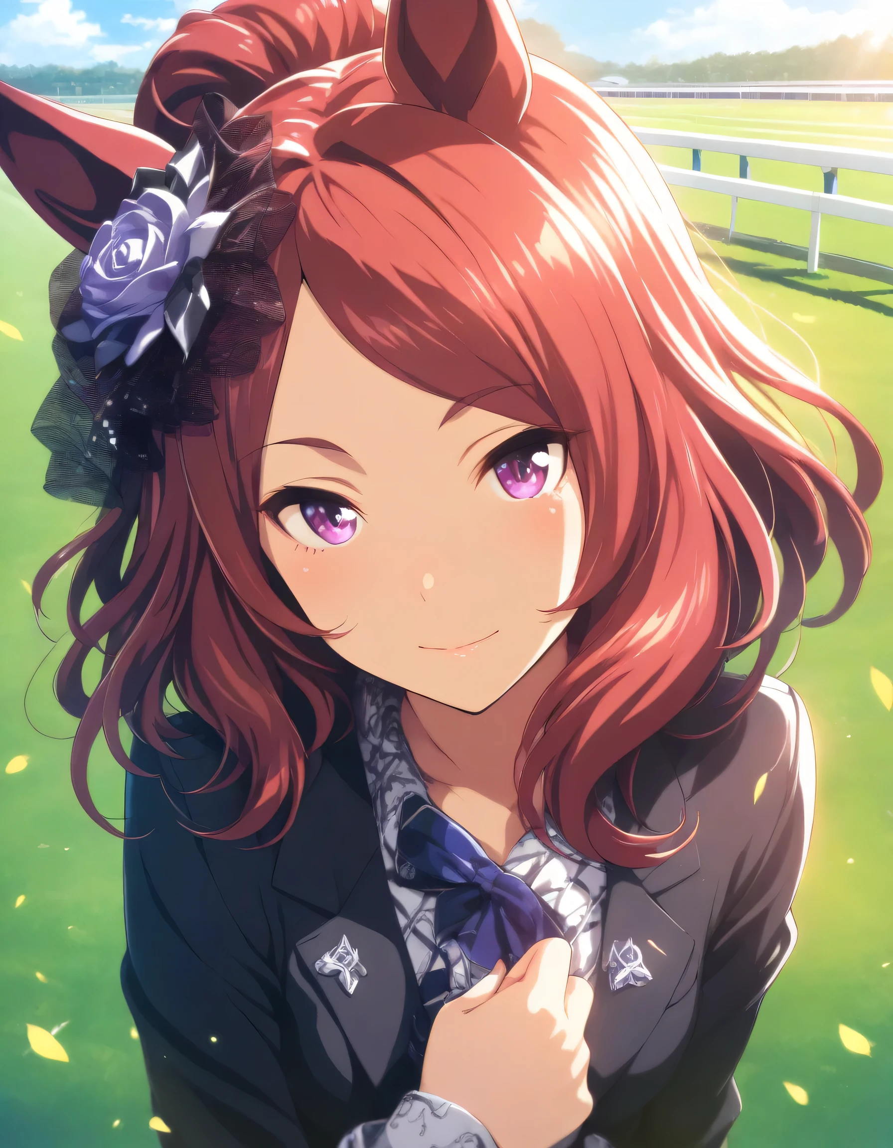 1girl, sasaki mirei, umamusume, year 2016, Racecourse, masterpiece, high score, great score, absurdres, 16k, super detail