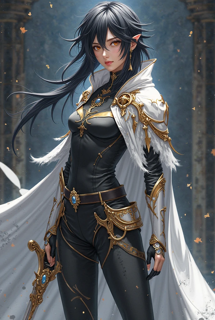 (masterpiece, best quality:1.3), 90's, (flat colors, flat texture, lineart:1.2), graphical design, (heavy ink, ink blacks),
eyeliner, eyeshadow, eyelashes,
extremely high detailed, wearing ornate cloak, (white cloak:1.4), 8k, HDR, wallpaper, cinematic lighting, (universe), ), glowing eyes, <lora:Samuraibot:0.8>, <lora:add_detail:1>, huge breasts,