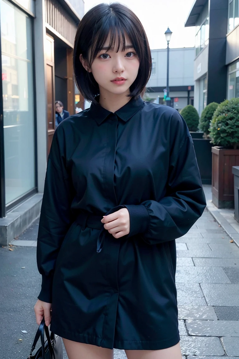 (1 nogizaka girl,15years old face,raw photo,photo realistic:1.5),(best quality, high quality,HDR, highest quality,ultra high resolution,high resolution,high res,ultra high difinition,huge file size,8K,2K wallpaper,8K wallpaper,high quality texture,amazing,an extremely delicate:1.4),one girl, Japanese famous idol,cute face,small face,absurd,ridiculous,incredibly ridiculous,blurry background,(school uniform,sailor suit,short hair,cleavage,no makeup:1.2),medium skin,beautiful skin,detailed skin,black hair,silky hair,black eyes,Japanese nose,5-fingers,(Light Particles, Lens Flare, Luminous Particles: 0.7),looking at viewer,bright lighting,professional lighting,girl