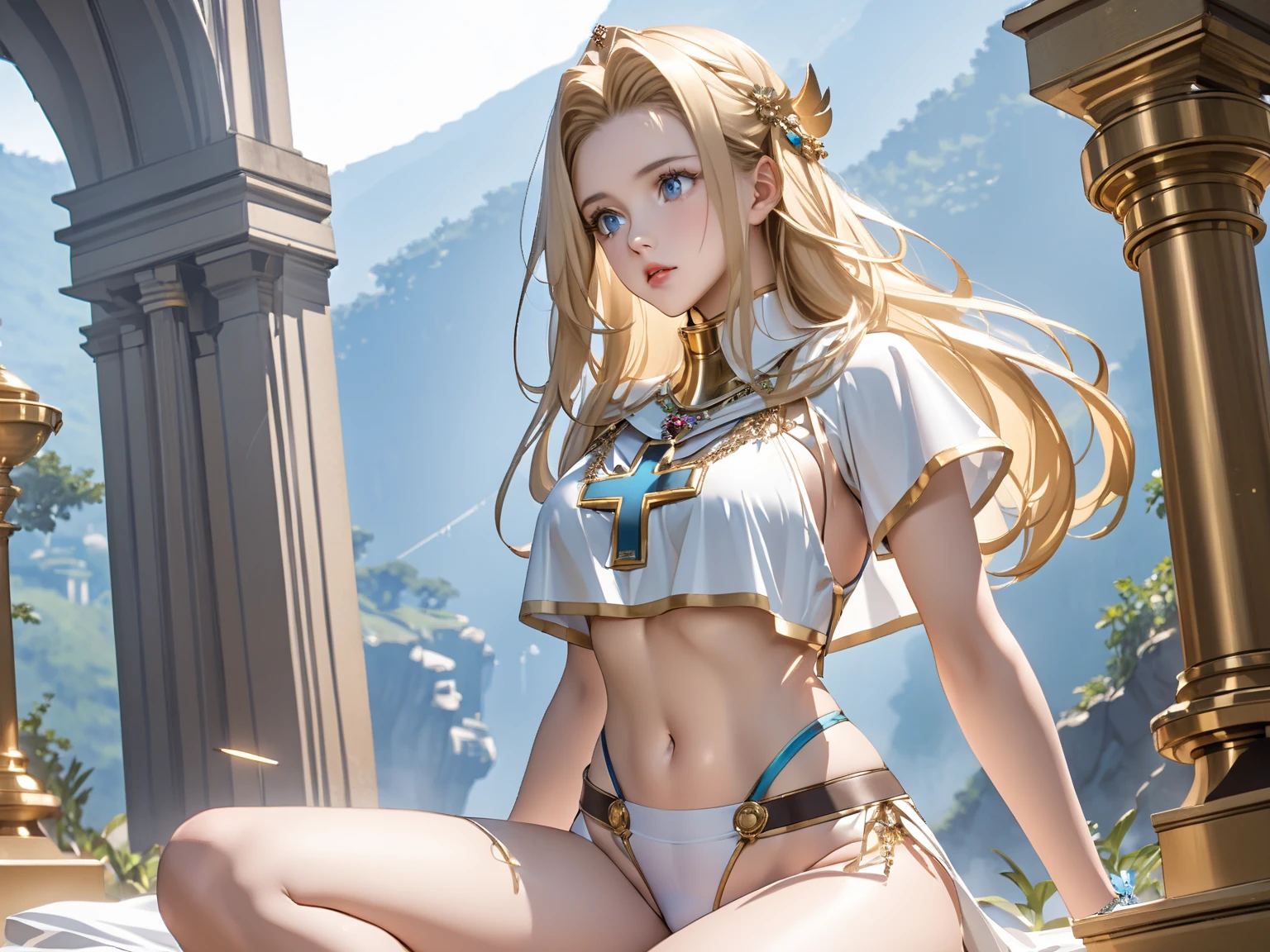 ((front light)),((ass pov)), (A naked girl holding her golden armor in her hands)),((Front lighting)),(photoRealistic: 1.4),Realistic, 3D Face ,((ass pov)),(((from front(Beautiful age Italian girl:1.6)((Cute and sexy beauty)), ((Perfect Style)), (Small breasts with beautifully raised pink areolas,:1.5) ,White skin,((Cute and sexy beauty)), ((Perfect Style)), ((Perfect Anatomy)),(Beautiful and toned slim waist), A work depicting an erotically bound, nude demonic woman ,(((Two blonde, blue-eyed European girls))),((Golden armor on both arms)),((Golden armor is worn on both thighs.)),((Smiling Girl)),((Narrow eyes)),((The big wings of the archangel)),((Equipped with a shield on the arm)),((Spread your big angel wings wide)), ((Saluting with a golden rifle)),((Front lighting)),((The body is naked)),((Equipped with a shield on the arm)), Ultra-realistic capture, Highly detailed, High resolution 16k close-up of human skin. Skin texture must be natural, ((Medium Shot)),((West Shot)),((((Forward light))),((((Elegant nude elegant girl)))) ,((Slender naked)),((Two skinny naked girls of European descent)),(((A nude figure facing the viewer))),(((Large breasts and exposed genitals))),(Young girl exposes her genitals))),(((The thighs and head fit within the screen)),(((View from head to thigh))),((Beautiful and balanced body)),((Do not show anything below the thighs)),((bottomless)),((topless)),((The left and right arms and left and right thighs are equipped with golden armor.)),((ass pov)),(((from front))),(((cowboy shot))),(((standing pose))),photo realistic,master piece,((ultra detailed)),looking at viewer,smile,photorealistic,Shiny baby blonde silk hair,((She has a large hair ornament and golden armor on her belly.)),((Looking at the viewer from the front)), (((Young face and young body)),((Looking horizontally at the viewer)),(Exposing the viewer to full frontal nudity),((Face forward and look at the viewer at the same height)),((Show your naked body to the viewer with your hourglass figure)),(((Wearing a large golden hair ornament))),No underwear ,((((Naked elegant and graceful girl)))) ,((Naked from head to thighs))、((No underwear whatsoever))、((Head to knee nude shot)),((Beautiful hourglass figure)),((Wearing a cape)),((Beautiful style)),Beautiful and detailed character art, Very detailed, Girl in shiny armor, Beautiful white and shining skin, Unparalleled beauty, ((Shiny baby blonde silk hair)),Realisticな, 3D Face,Shiny Hair, Glowing Skin,((Thin Hair,No makeup,Brilliant Light)),Fantasy,Beauty products,Very detailedな顔のテクスチャ女性, ,No makeup,Brilliant Light)),Fantasy,Beauty products,Very detailedな顔のテクスチャ女性, Cowboy Shot, (Film Grain:1.1), ISO200,