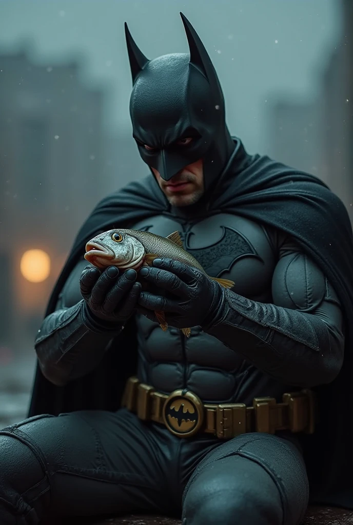 Batman in fish market