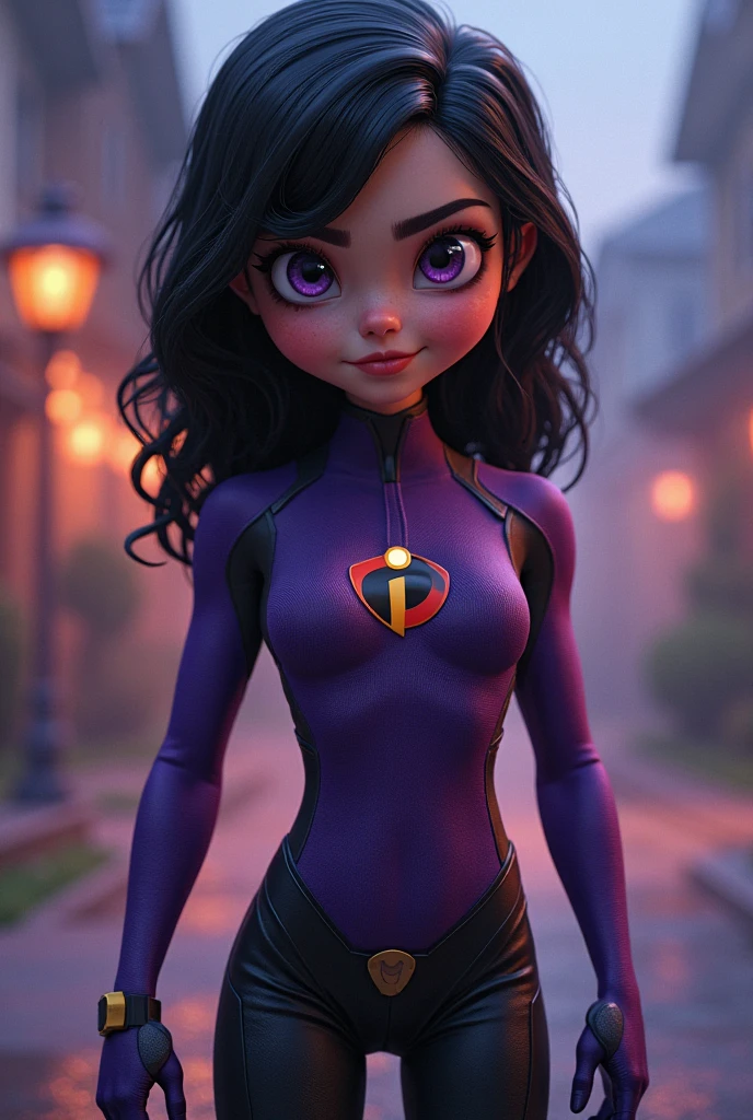 (La Best Quality,A high resolution,Ultra - detailed,actual),Violet Parr - The Incredibles -,(medias violet brillantes/ Violet Parr - The Incredibles :1.4),(BodySuit orange :1.4), pink crop top, (domino mask:1.4), (white gray hair :1.4), (skirt lifted by itself: 1.1), (skirt lift: 1.3), (showing white panties: 1.3), ,(Ruined dungeon ruins cave cavern large stones background :1.4 ), More detailed 8K.unreal engine:1.4,UHD,La Best Quality:1.4, photorealistic:1.4, skin texture:1.4, masterpiece:1.8,first work, Best Quality,object object], (detailed face features:1.3),(The correct proportions),(Beautiful blue eyes),  (cowboy pose:1.4 ), high quality, (RAW photo, best quality), (realistic, photorealistic: 1.4), (extremely delicate and beautiful: 1.4), amazing, fine details, masterpiece, ultra detailed, high resolution, best illustration, best shadow, intricate, ( extremely intricate: 1.2), (exquisitely detailed skin), cinematic light, perfect anatomy, (cool color: 1.4), sharp focus, 8k UHD, DSLR, (Fujifilm XT3),Epic Fantasy Art Style HD, 4K fantasy art, epic fantasy digital art style, epic fantasy art style, Fantasy Woman, epic fantasy art portrait, Epic fantasy style, hyperrealistic fantasy art, hd fantasy art, Epic fantasy character art, epic fantasy art, in style of dark fantasy art, epic fantasy digital art, (Violet Parr - The Incredibles :1.4), (Violet Parr V2.1),( face detailed :1.4), (anatomía perfecta :1.4), (iluminación cinematográfica :1.4), (cyborg plastic transparent BodySuit :1.4), (pose vaquero :1.4), (Violet Parr:1.4) 