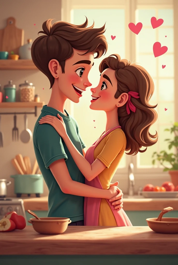 romantic cover in love with kitchen utensils and baking utensils love