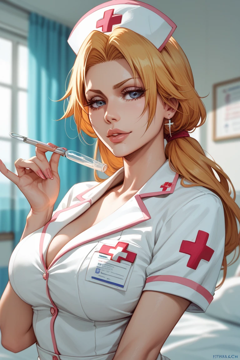 arafed woman in a nurse uniform posing for a picture, nurse girl, doctor, medical doctor, (doctor), nurse, medic, surgeon, with a stethoscope, nursing, medical depiction, nurse costume, nurse's leather suit, extremely detailed artgerm, an alien robot naughty nurse, medical background, beautiful digital artwork, sexy girl, healthcare
