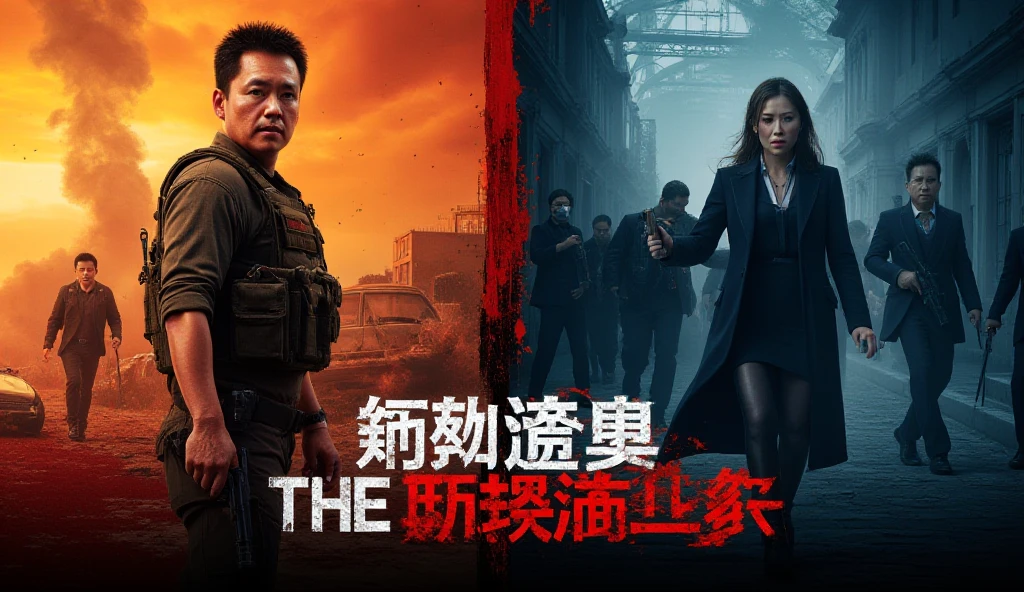 Using the"Song Battle Royale"These 5 words make a Chinese poster without people