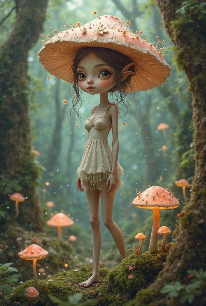 <lora:MushroomWorld:1.0>  (MushroomWorld:1.1) 1woman (sexy skinny german dress:1.2) (happy 1.3)  in an dark forest <lora:more_details:1>