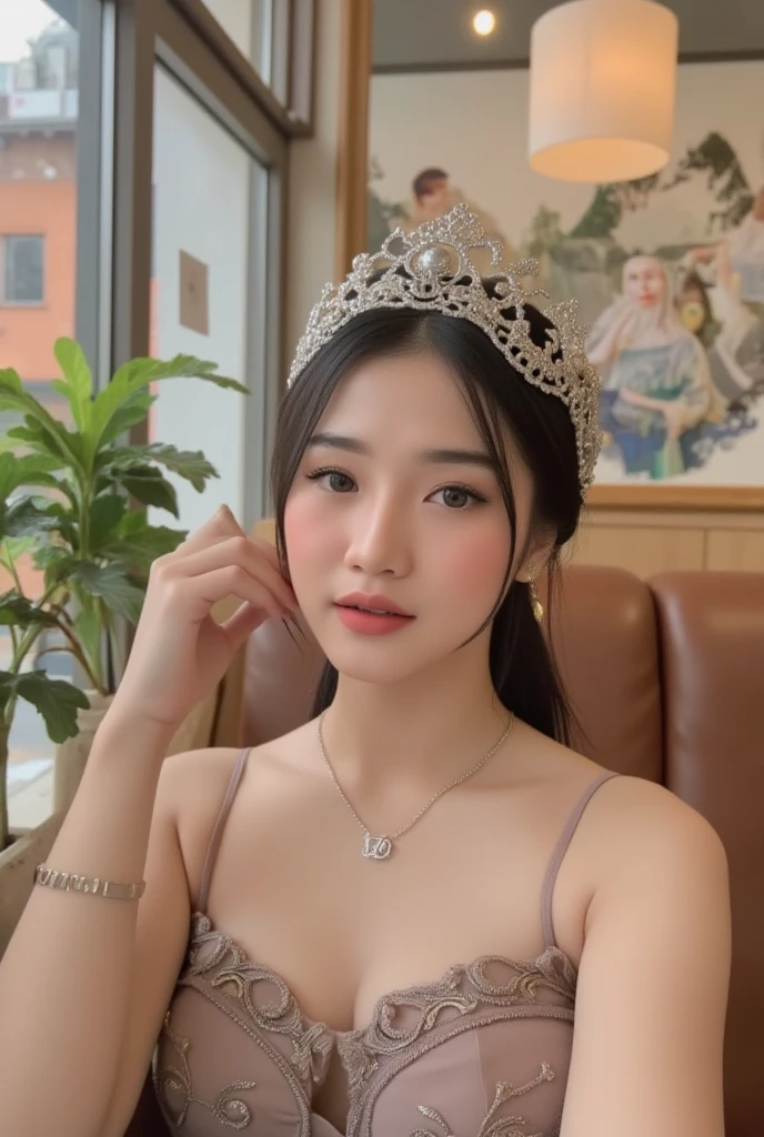 Elegant hotel lounge、Beautuful Women、Transparent skin、hiquality、pureerosface_v1:0.8、depth of fields