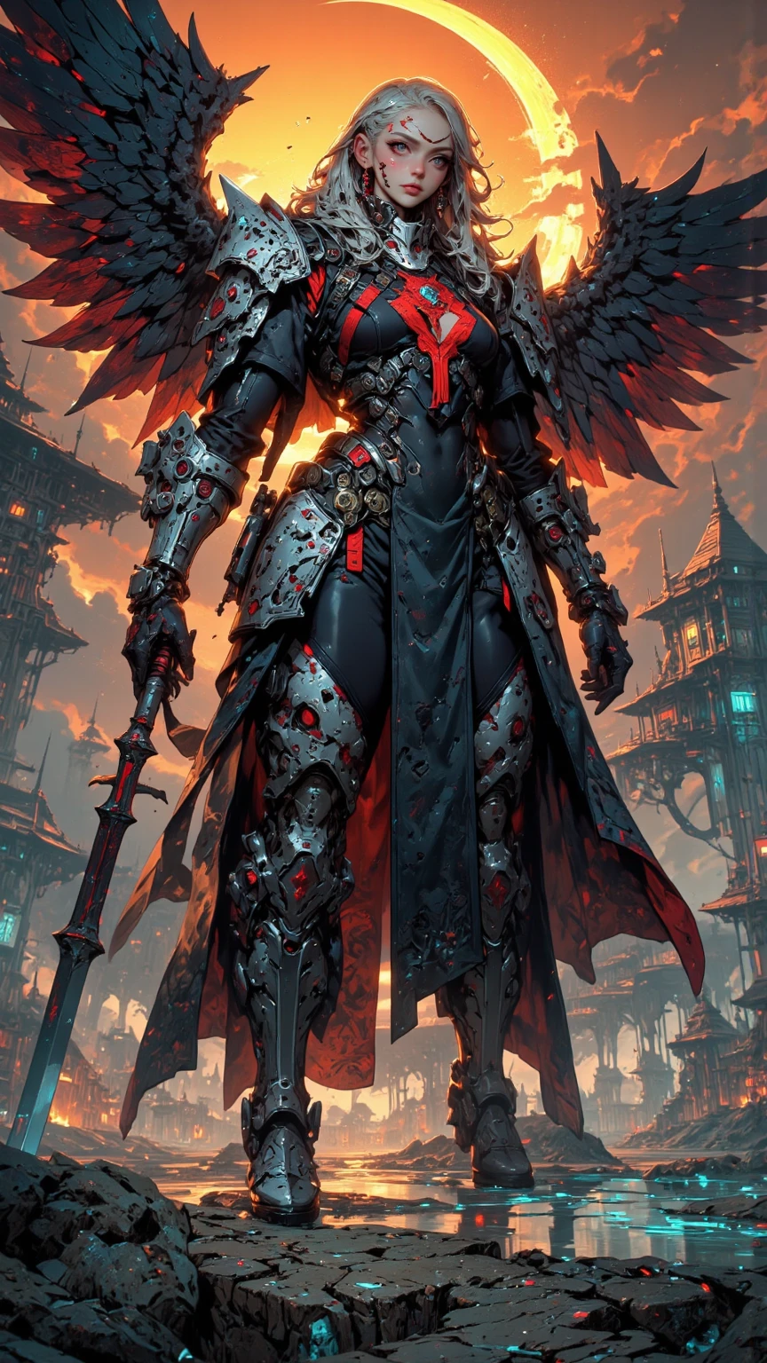 Eagle Assassins, Full body like,Close-up of Eagle Assassin in the city, Determined eyes,Fierce,Akira in Chinese mythology, an epic majestical degen trader, bian lian, by Yang J, Chinese Warrior, Anthropomorphic Assassin Eagle, Son Goku, cgsociety and fenghua zhong, inspired by Li Kan, Epic Assassin Warrior, Eagle Assassins, Black tattered cloak,Armour,Full body standing painting,Fantasy setting, character concept, character art, Character portrait, Cartoon, Best quality, Best resolution, 4K, Vivid colors, Vivid, High detail, best detail, confident pose, extrovert, look from down,