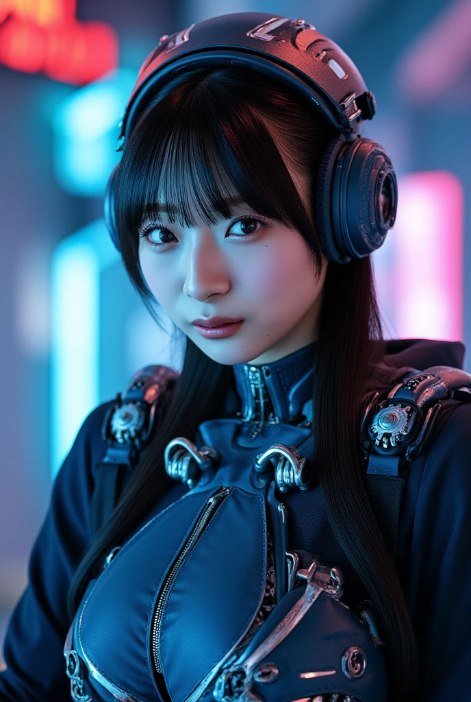 Anime girl in futuristic outfit with cat ears and headphones, Cute Cyborg Girl, Digital Cyberpunk Anime Art, Cyberpunk Anime Girl mech, female Cyberpunk Anime Girl, Cyberpunk Anime Girl, Beautiful girl cyborg, Perfect android girl, anime cyberpunk art, Portrait Anime Astronaut Girl, Dreamy Cyberpunk Girl, Digital Cyberpunk - Anime Art, Girl wearing mecha cyber armor, Cyberpunk beautiful girl