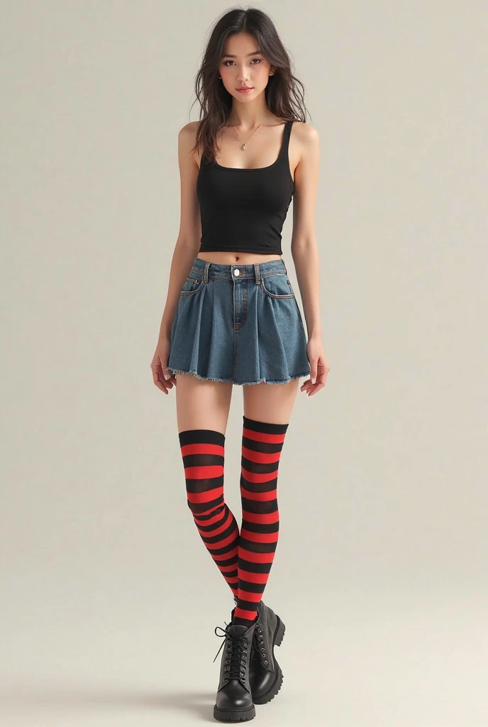 (Muscular:2), (thick thighs:2),
french female, (red hair), (big smile:1.4),
(eyeshadow, lipstick, red lips, hoop earrings:1.5)
(neck bandana:1.4), (frenchgirlstyle, blue striped pullover, horizontal stripes:2), beret, pullover, (pencil skirt, skirt slit:1.5), (pantyhose:1.5), (stiletto heels:1.6),
looking at viewer, three quarter view,
(dark bedroom), rim lighting, detailed skin, detailed eyes, two tone lighting, bokeh