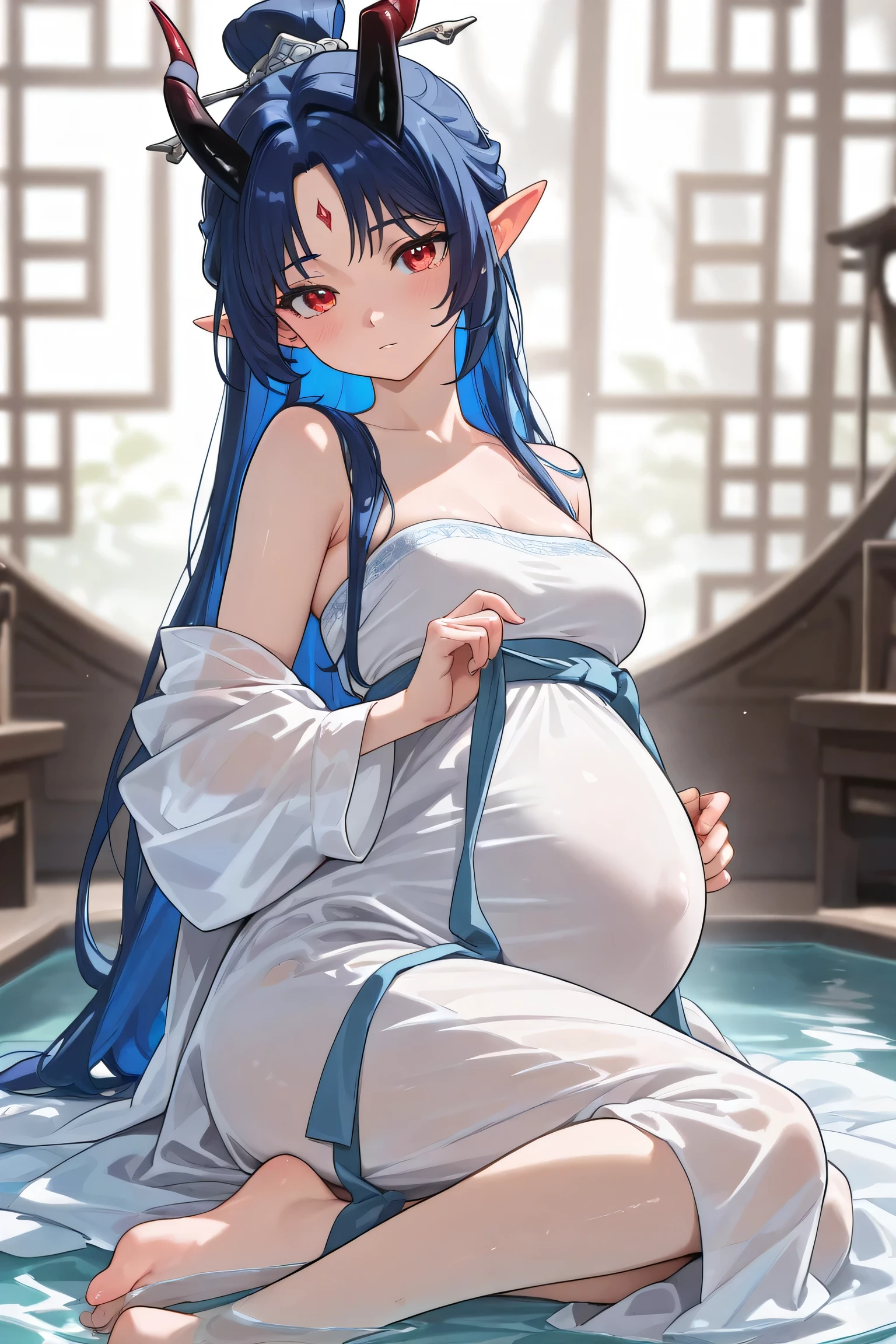 zombi, she has a jiggly fat round belly, Her belly was big and round, hyperrealistic full figure, Japanese goddess, trending on cgstation, potbelly, Voluptious body, Pregnant belly, giant stunning goddess shot, trending at cgstation,Big breasts Thin waist,tatical clothes,Trapped by Slime,Obscene lines,Orgasmic face