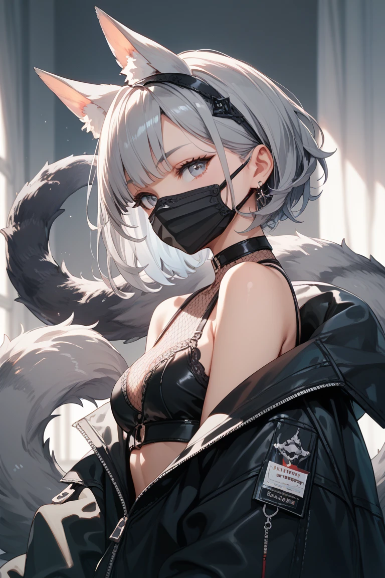 il y a une femme en bikini et des écouteurs qui posent, attractive fille chat, fille chat, white fille chat, fille avec des oreilles de chat, fille chat, fille androïde parfaite, anime fille chat, E-Fille, e - fille, beautiful young fille chat, nier:inspired automatons, nier : inspired automatons, animated style. 8K, anime fille avec des oreilles de chat