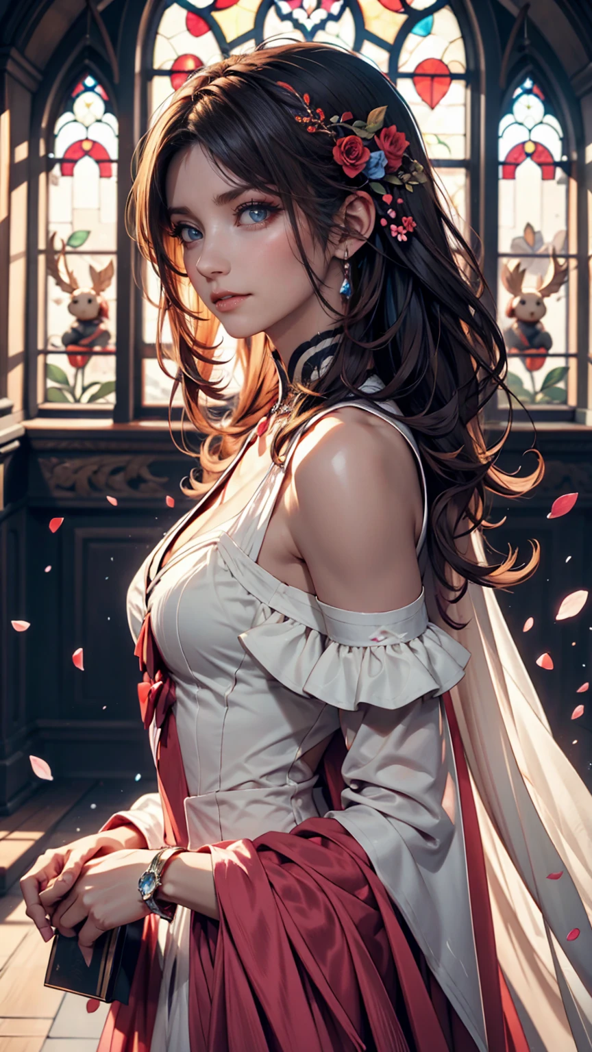 (Highest quality), Dark fantasy, Big sword, Magical girl, Gothic, Twin tails, Realistic, Super detailed, High resolution, anime,