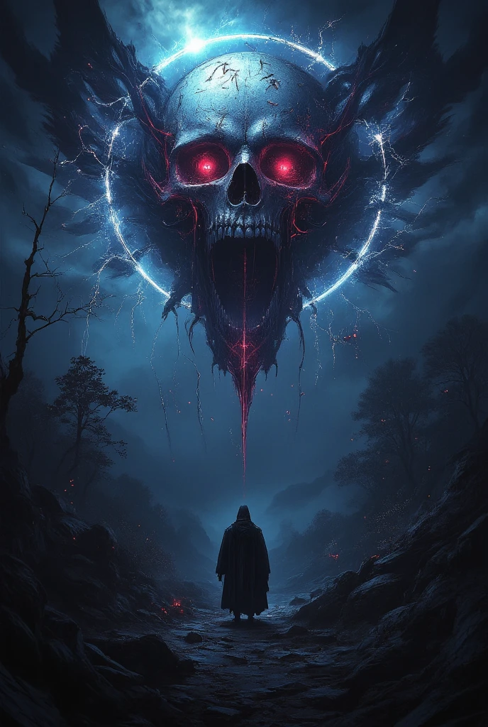 Hello chat, can you help me generate an image that shows how the dark and evil HIV virus dies thanks to antiretrovirals, which are heroes? ( Please make the scene spooky )
